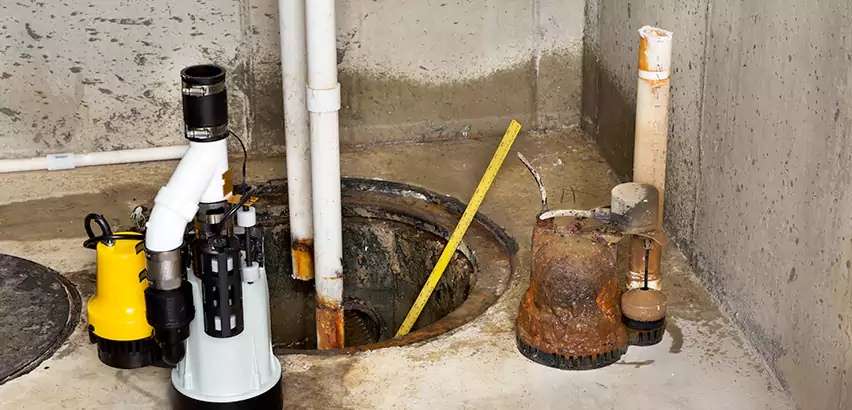 Installing Sump Pump in Finished Basement in Melville, NY